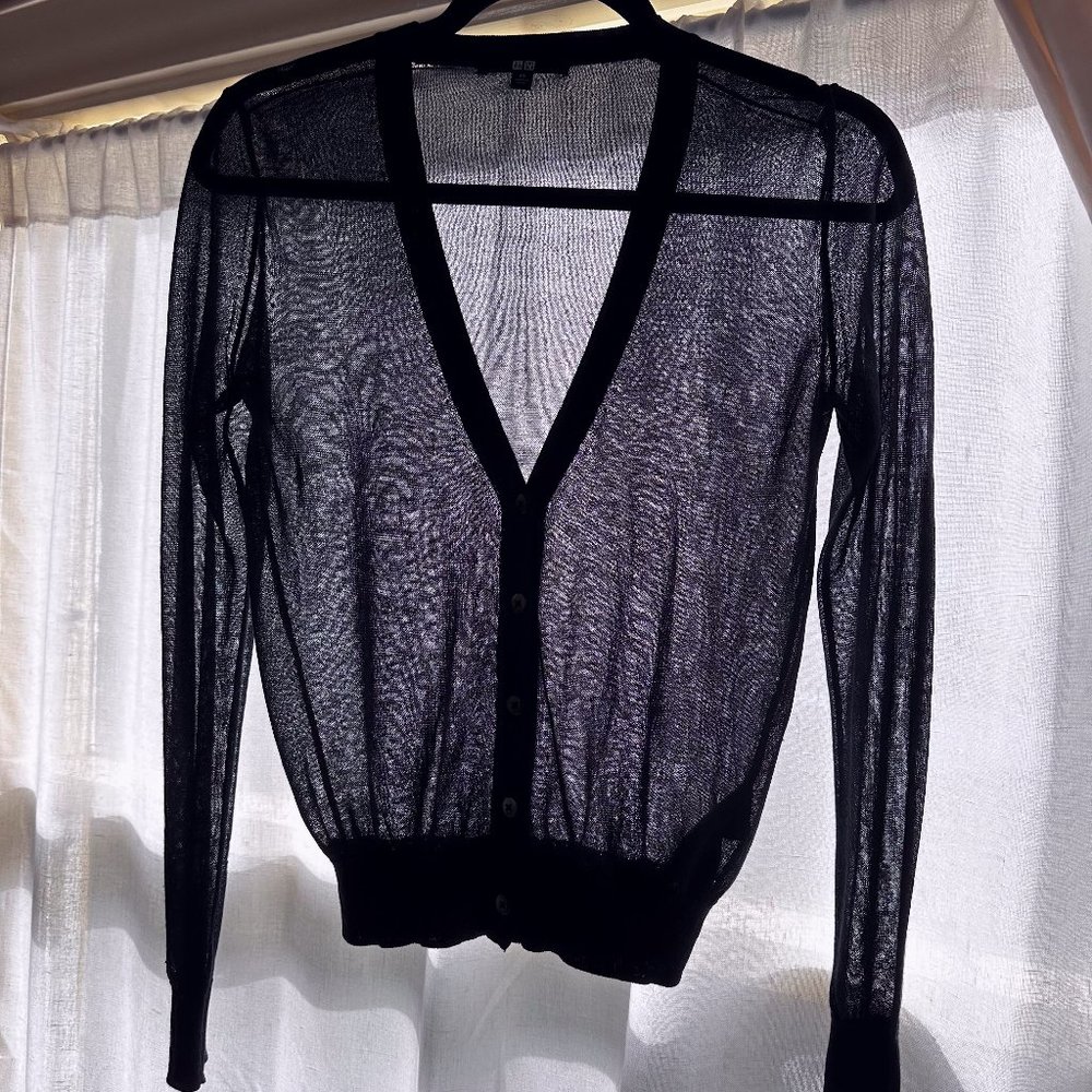 Sheer Fine Knit Uniqlo Cardigan